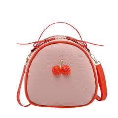 Cherry Backpack women's One Shoulder Backpacks & Bookbags Messenger Mobile Phone Bag  Fashion Backpacks Pink one size