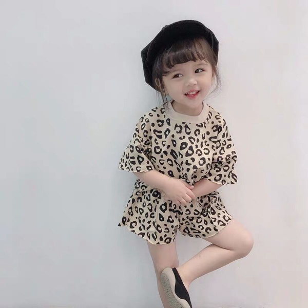 1-7T Toddler Girl Clothes Set Loose Casual Striped T-shirt + Shorts 2022 Summer Kids Clothing Korean Gymwear