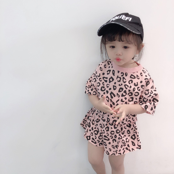 1-7T Toddler Girl Clothes Set Loose Casual Striped T-shirt + Shorts 2022 Summer Kids Clothing Korean Gymwear