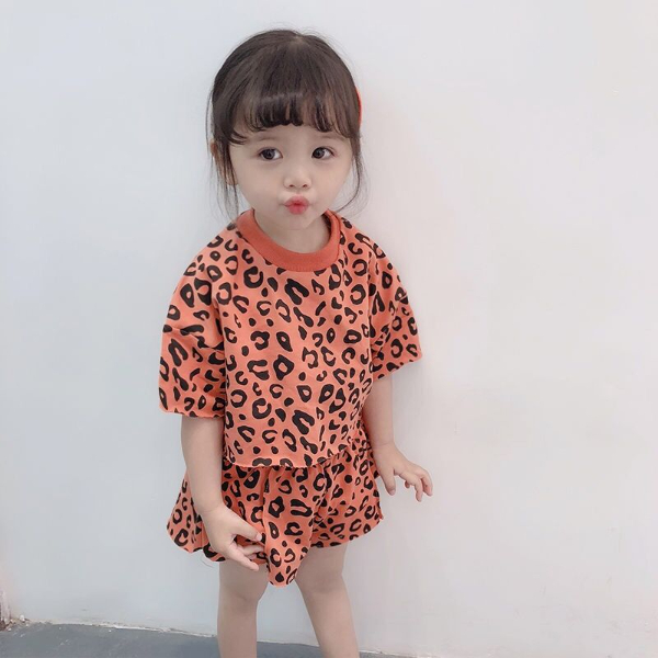 1-7T Toddler Girl Clothes Set Loose Casual Striped T-shirt + Shorts 2022 Summer Kids Clothing Korean Gymwear