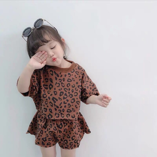 1-7T Toddler Girl Clothes Set Loose Casual Striped T-shirt + Shorts 2022 Summer Kids Clothing Korean Gymwear