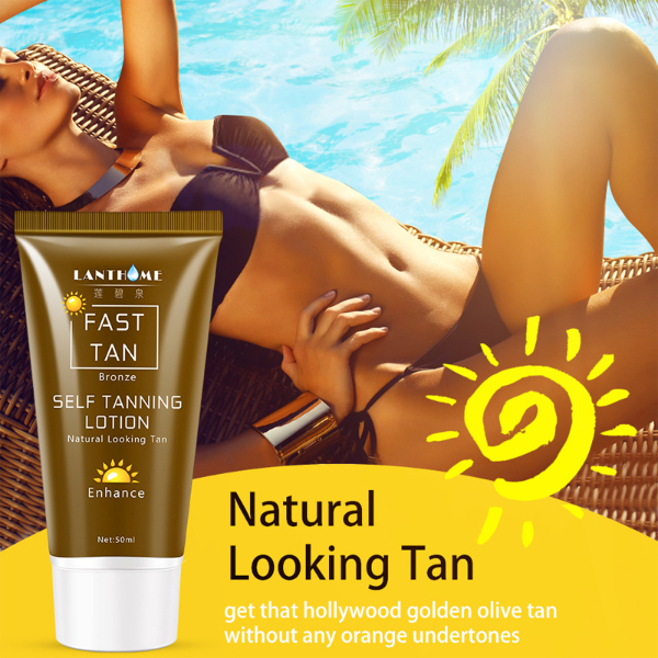 50ml Sunless Self Tanning Lotion Bronze Quickly Coloring  Face Body Natural Tan Cream Skin Care