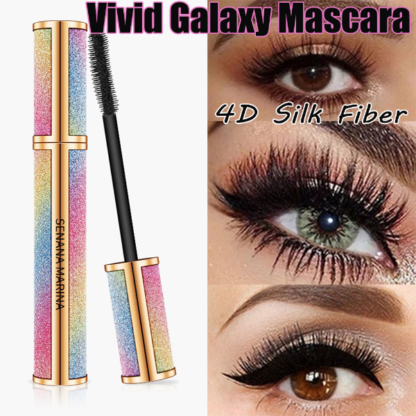 Vivid Galaxy Mascara Eye Lashes Curling 4D Silk Fiber Lashes Thick Lengthening Waterproof Extension Makeup