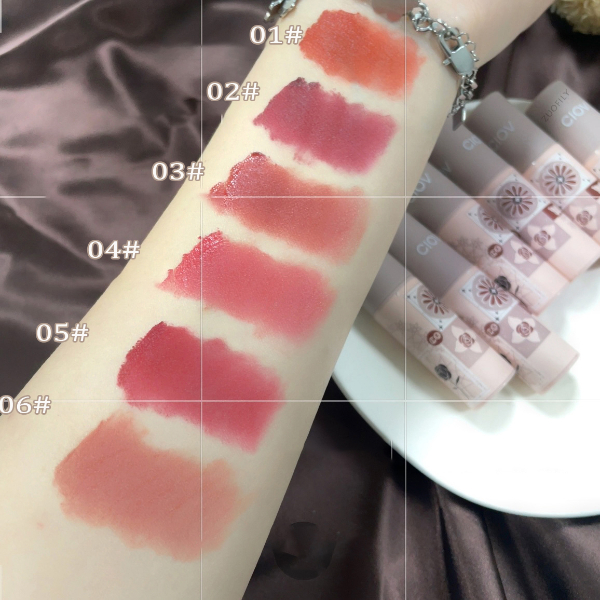 Printing Cute Matte Liquid Lipstick Velvet Lip Mud Glossy Lip Gloss Lip Balm Sexy Red Lip Tint Cream Pigment Fashion Makeup