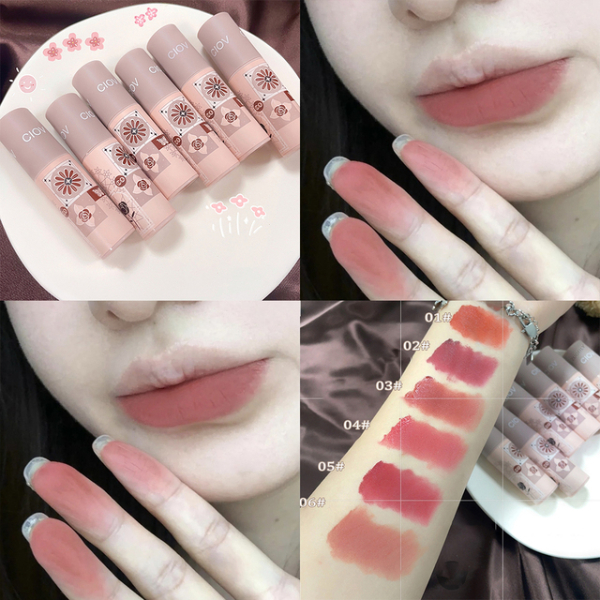 Printing Cute Matte Liquid Lipstick Velvet Lip Mud Glossy Lip Gloss Lip Balm Sexy Red Lip Tint Cream Pigment Fashion Makeup