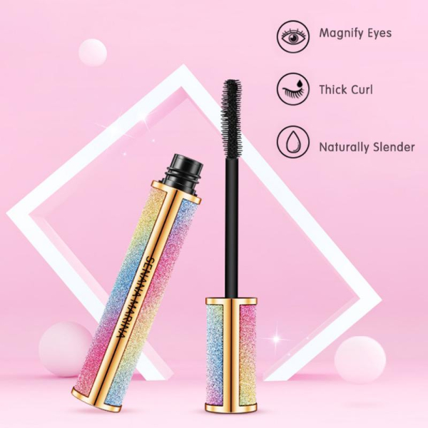 Starry Sky Mascara 4D Waterproof Fiber Silk Eyelash Thick Curling Natural Lengthening Makeup