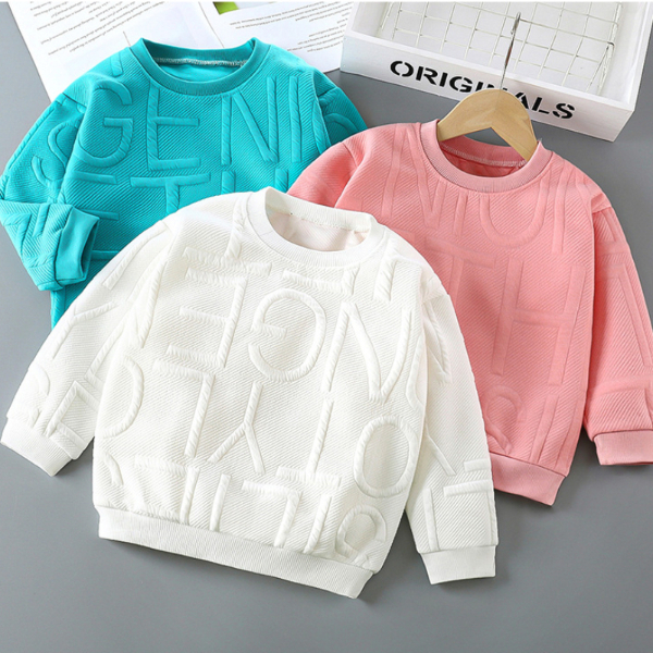 2022 Spring and Autumn New Children's Sweater Korean Version Jacquard Boy Sweater Long-sleeved Medium-sized Tops