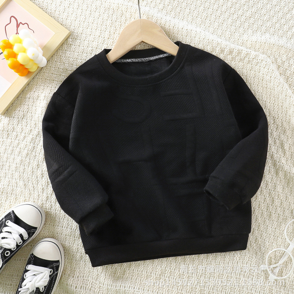 2022 Spring and Autumn New Children's Sweater Korean Version Jacquard Boy Sweater Long-sleeved Medium-sized Tops