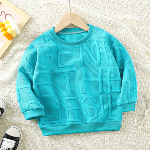 2022 Spring and Autumn New Children's Sweater Korean Version Jacquard Boy Sweater Long-sleeved Medium-sized Tops