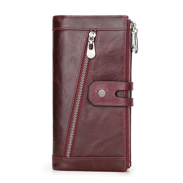 Wallets & Holders Contact's Women Wallet Fashion Genuine Leather Wallet Card Holder Female Long Purse Phone Pocket Large Capacity Clutch Wallets