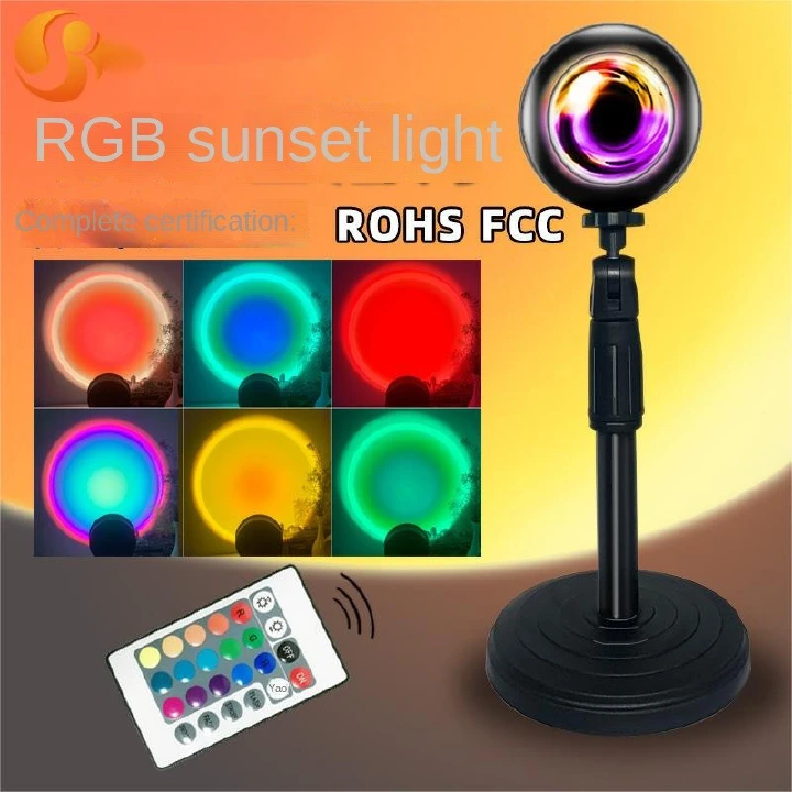 16 colors Other Novelty Lighting Sunset Light Led Rainbow Neon Night Light Projector Photography Wall Ambiance Lighting Bedroom Home Room Decoration Sun Light Rainbow Projector Night Light