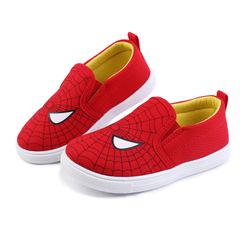 Children Spiderman Batman Casual Shoes Girls Boys Kids Fashion Cotton Padded Athletic Sneakers red 26
