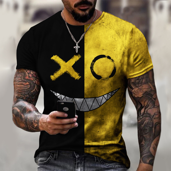 2021 Summer New XOXO Graphic 3D Printed T-Shirt Street Fashion Casual Sports Shirt T-shirts &amp; Polos