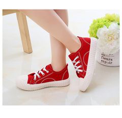 Hot Canvas Children Shoes Sport Breathable Boys Sneakers Brand Kids Shoes Athletic red 32 Red 31 11