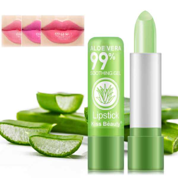 1PC Moisturizing Lip Balm Aloe Vera Lipstick Color Changing Long Lasting Lipsticks Moisture Makeup
