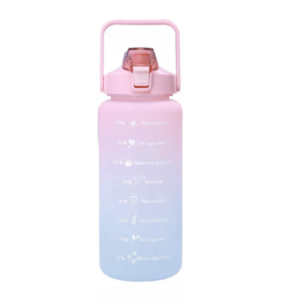 Portable Outdoor Plastic Cup Color-Changing Portable Straw Space Sports Drinking Kettle