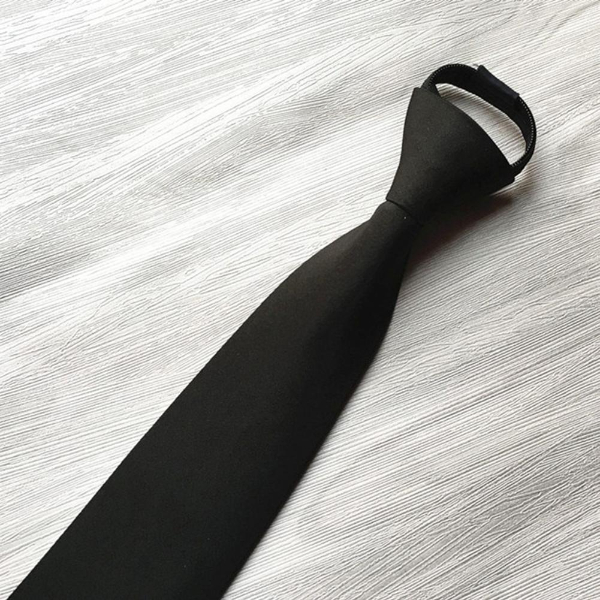 Men's And Women's Zipper Black Clip Universal Garment Tie