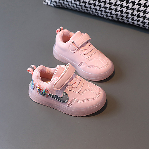 Sneakers This Year's Popular Fine Workmanship Children's Shoes Led Light Boys And Girls Soft Soled Breathable Running Shoes Cute Breathable Casual Sports Shoes