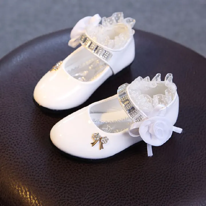 Kids shoes Spring and Autumn College Children's Shoes Fashion hook and loop British Wind Baby girls Dress Shoes  Oxfords