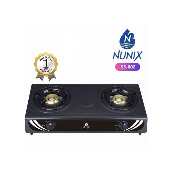 Nunix Stainless Steel Table Top Double Burner Gas Stove-Gas Cooker