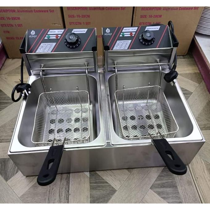 Nunix 6L+6L Commercial Double Deep Fryer