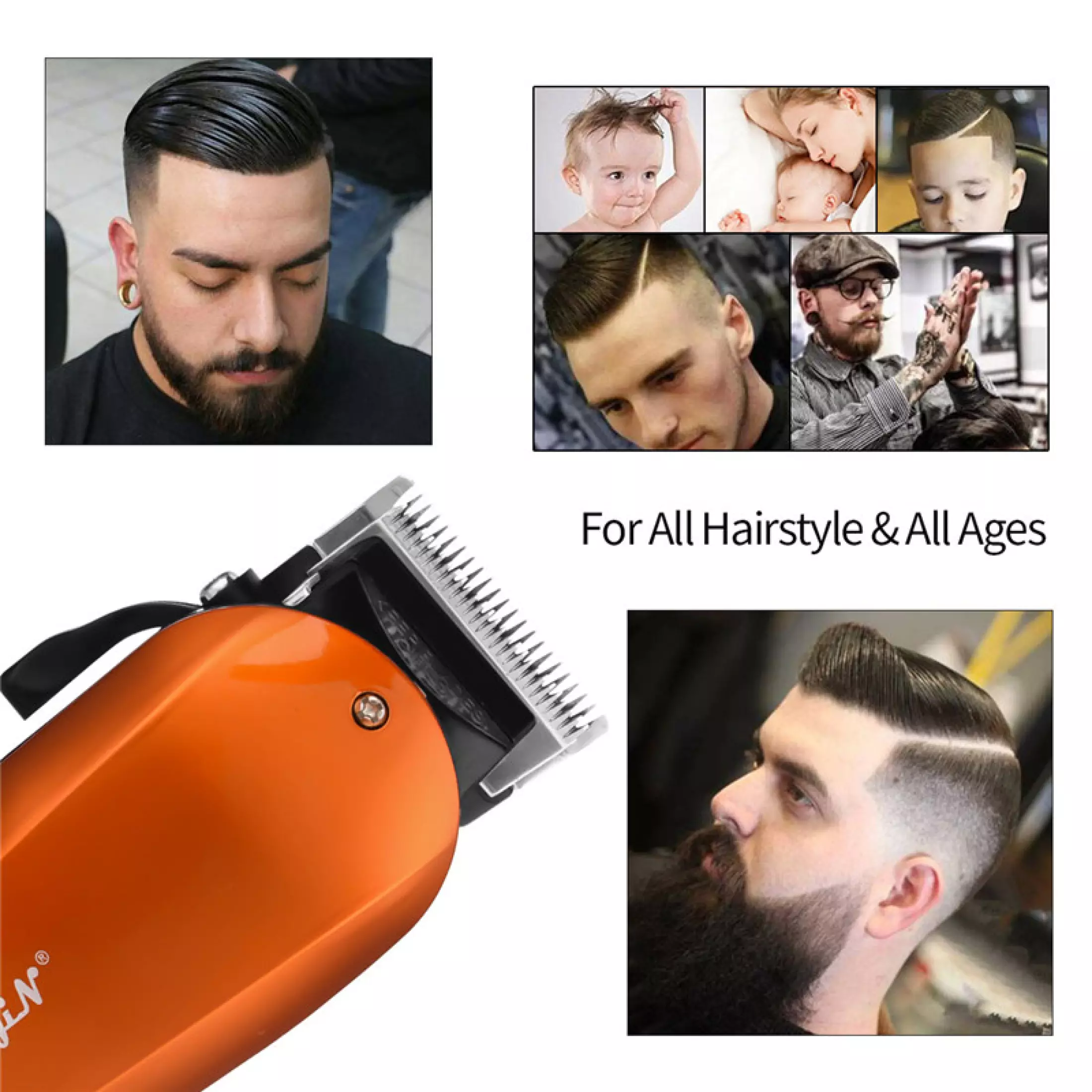 New Arrival Professional Electric Hair Clipper Corded Rechargeable Hair Cutting Machine Cordless Barbershop Hair Trimmer
