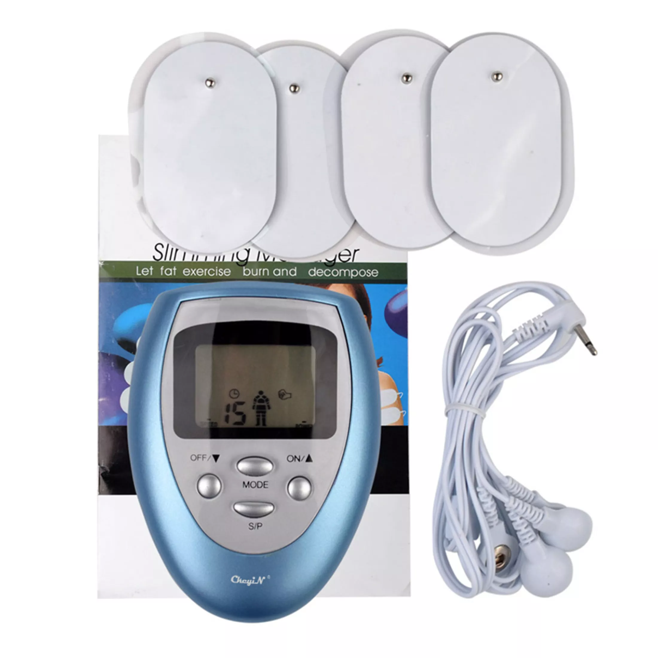 Body Slimming Massager Acupoint Massage Machine With 4pcs Pads Digital Muscle Massage Burn The Subcutaneous Fat