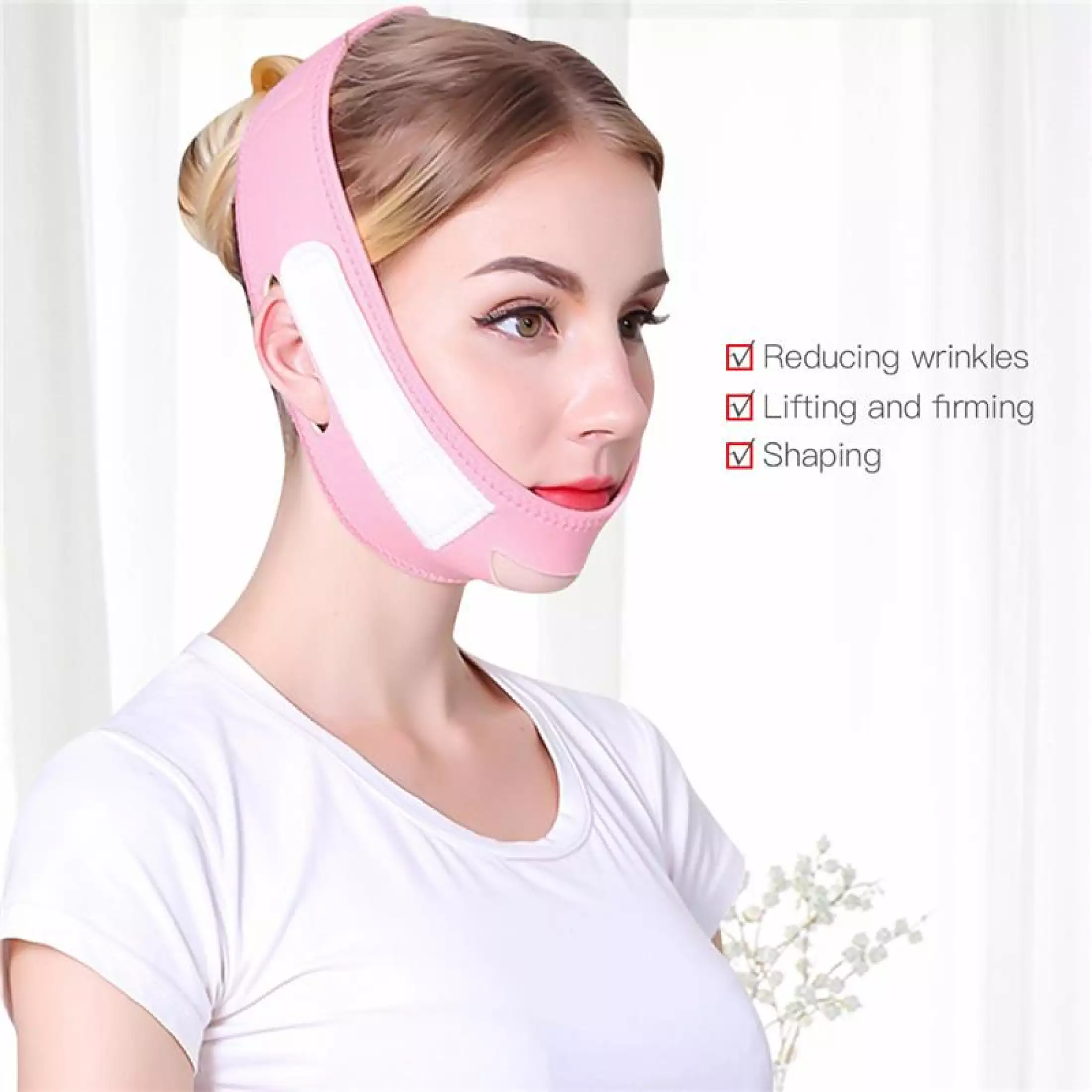 Facial Slimming Bandage Lift Up Belt Female Face Slim 3D Sleeping Face-Lift Reduce Double Chin Belt