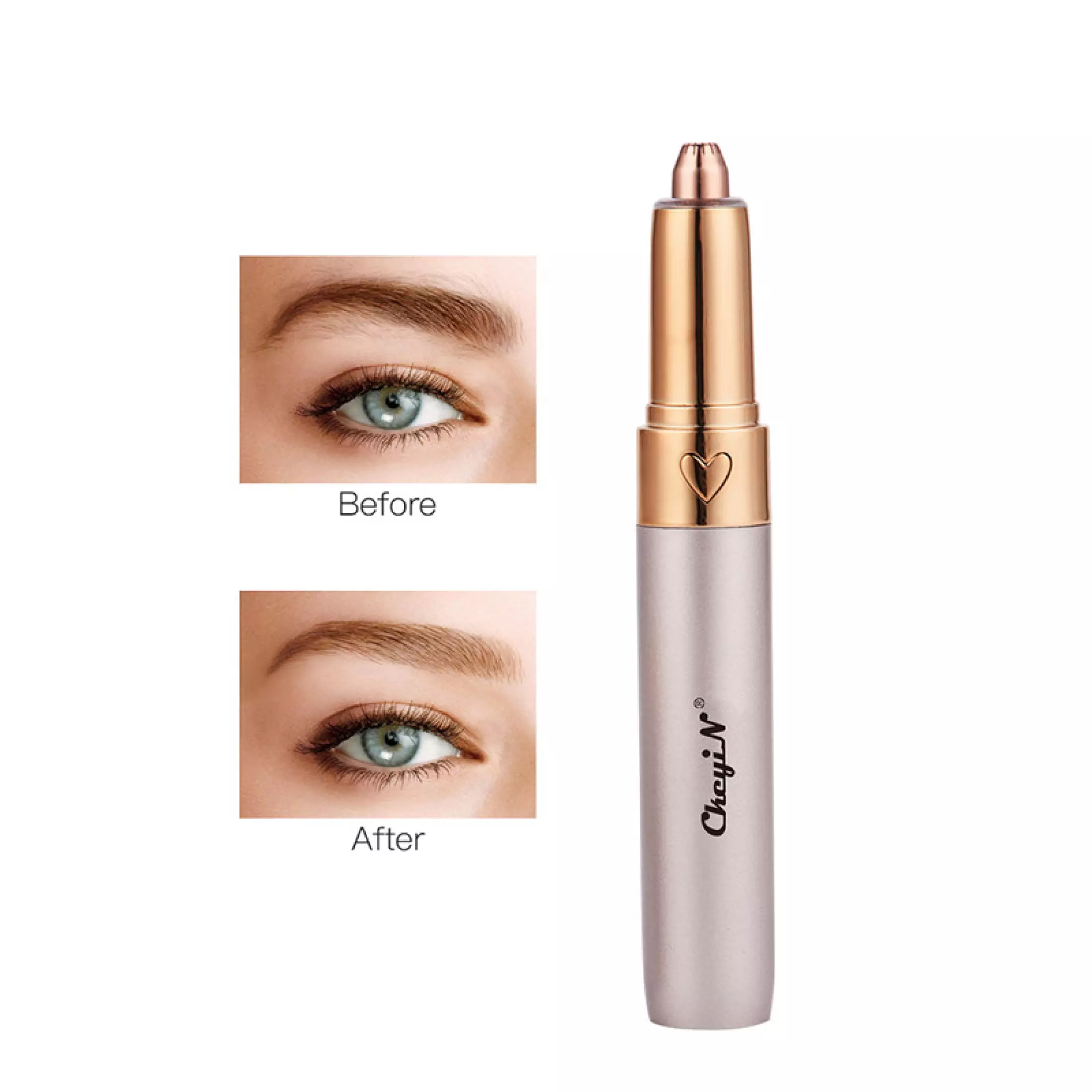 Electric Eyebrow Trimmer Eye Brow Shaper Pencil Face Hair Remover Rechargeable Shaver For All Body Parts in Pen Size for Both Women and Men Mini Face Beauty Tool