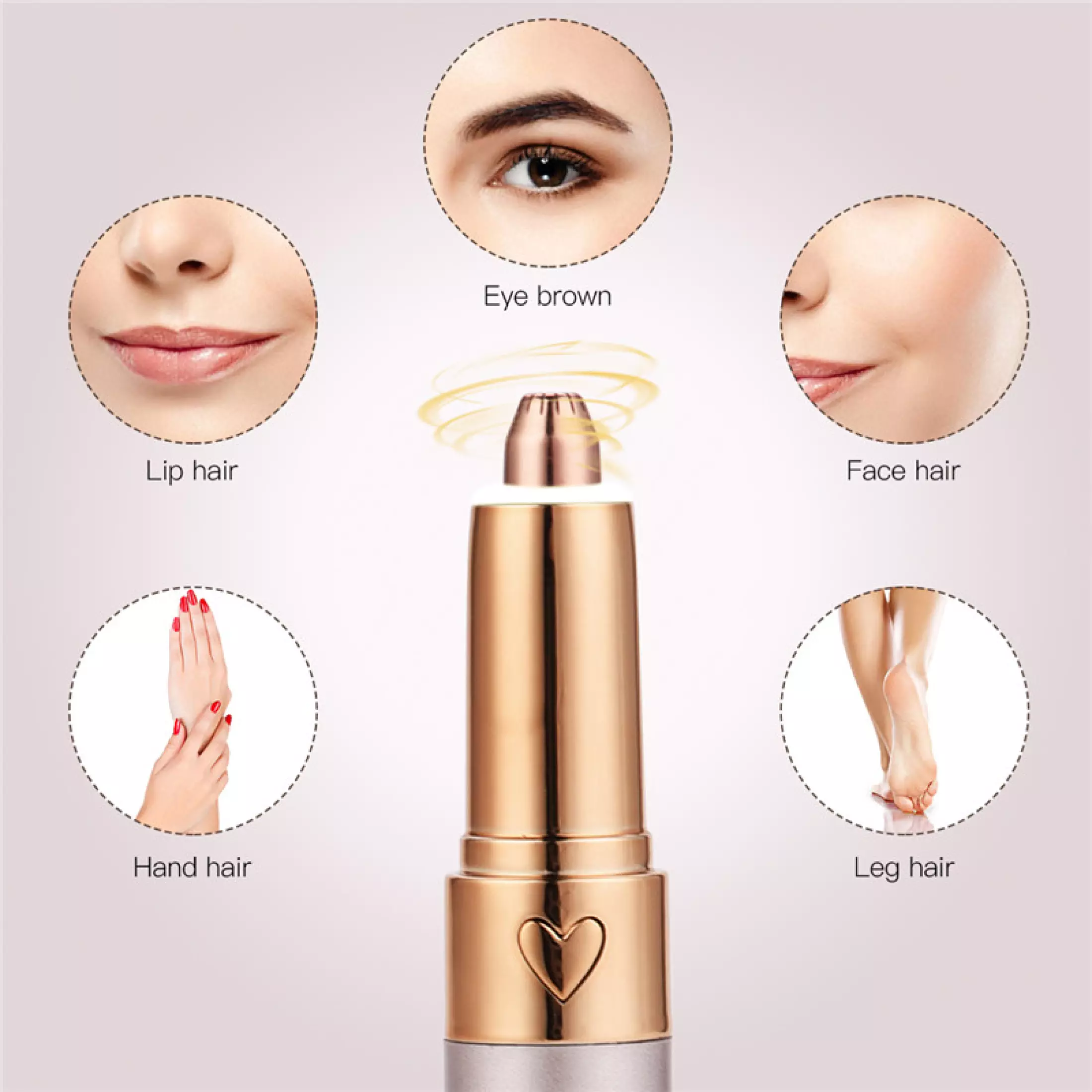 Electric Eyebrow Trimmer Eye Brow Shaper Pencil Face Hair Remover Rechargeable Shaver For All Body Parts in Pen Size for Both Women and Men Mini Face Beauty Tool