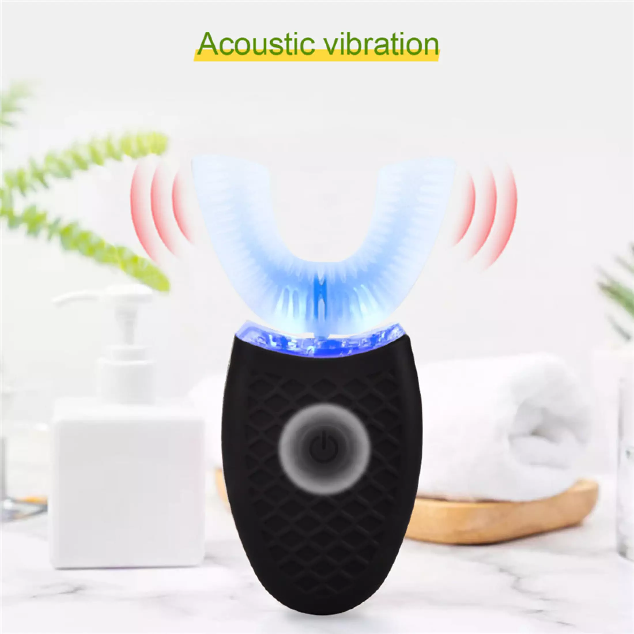Nano Electric Toothbrush with Blue Light Fully Automatic Ultrasonic Wave Waterproof Toothbrush
