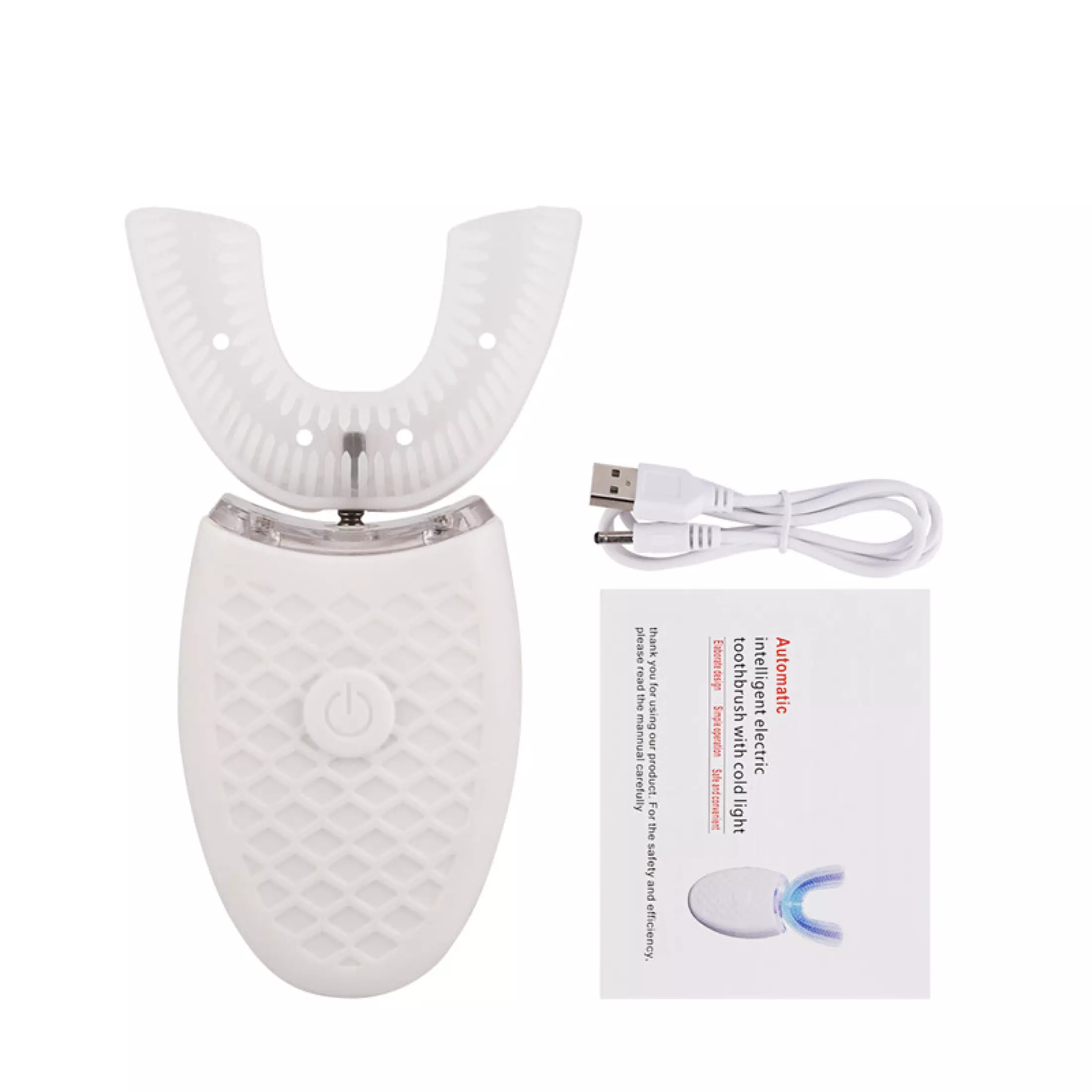 Nano Electric Toothbrush with Blue Light Fully Automatic Ultrasonic Wave Waterproof Toothbrush