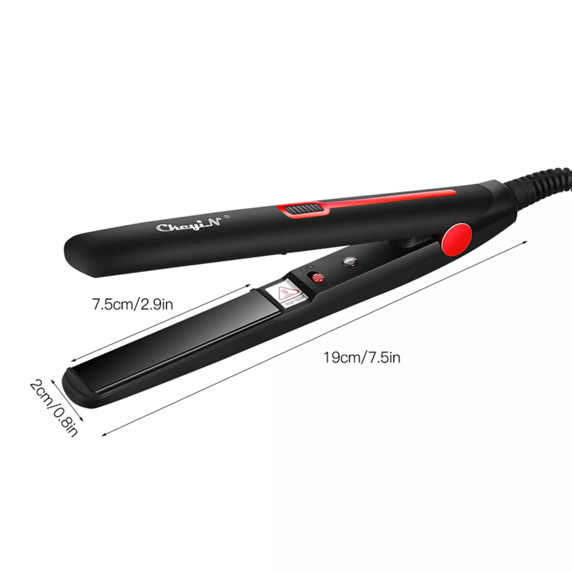 2 in 1 Mini Straightening Iron Hair Straightener Hair Curler Constant Temperature Daily Straight