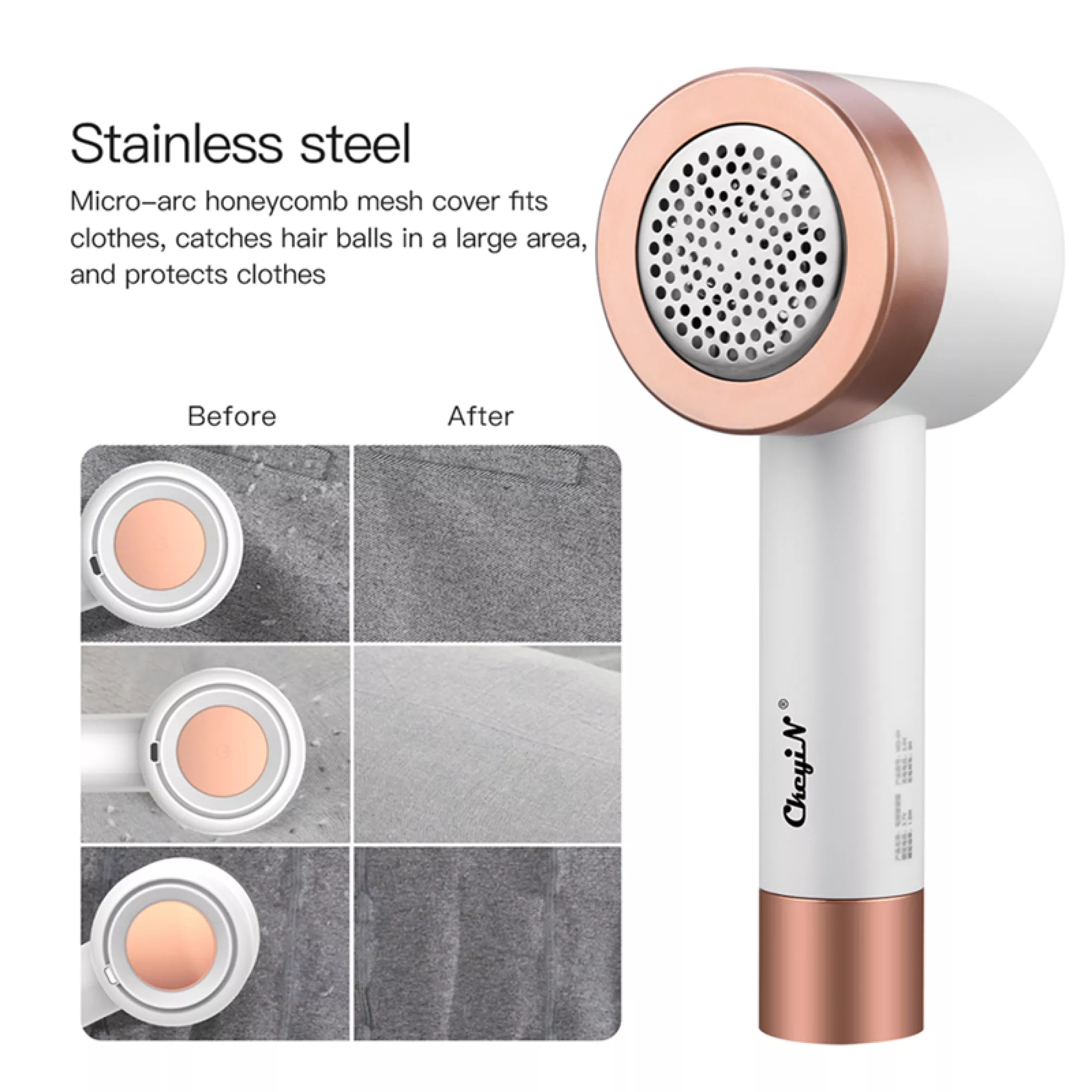 2 In 1 Electric Lint Remover Rechargeable Fabric Shaver Sticking Roller for Clothes Blanket Sweater Portable Pellets Lint Remover For Clothing Hair Ball Trimmer Fuzz Clothes Shaver Cut Machine