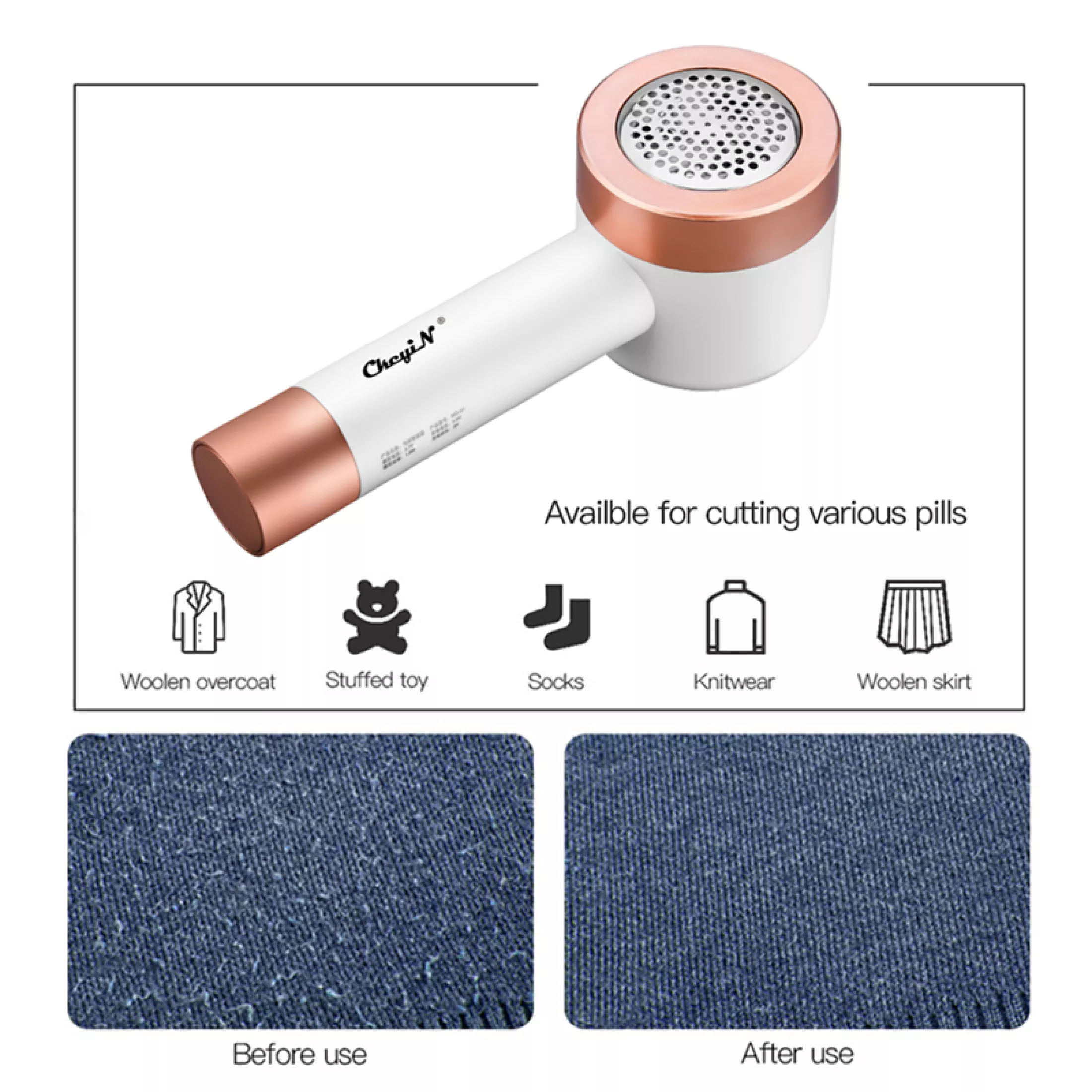 2 In 1 Electric Lint Remover Rechargeable Fabric Shaver Sticking Roller for Clothes Blanket Sweater Portable Pellets Lint Remover For Clothing Hair Ball Trimmer Fuzz Clothes Shaver Cut Machine