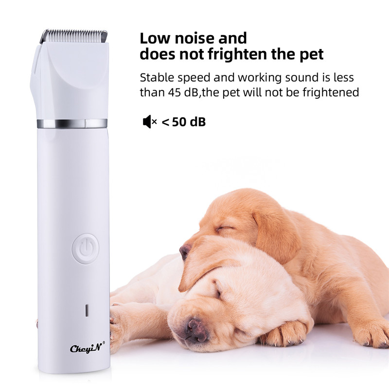 4 In 1 Electric Pet Hair Clippers Shaver Set Nail Grinder Paw Grooming For Dogs and Cats Low Noise R-shaped Obtuse Angle Cutter Head IPX7 Waterproof Pets Hair Trimmer