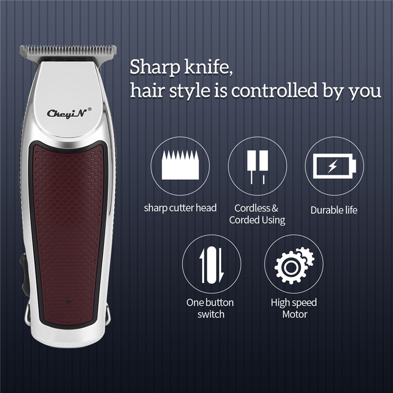 Professional Hair Clipper Cordless &amp; Corded Using Mini Precision Hair Trimmers with 3 Limit Combs