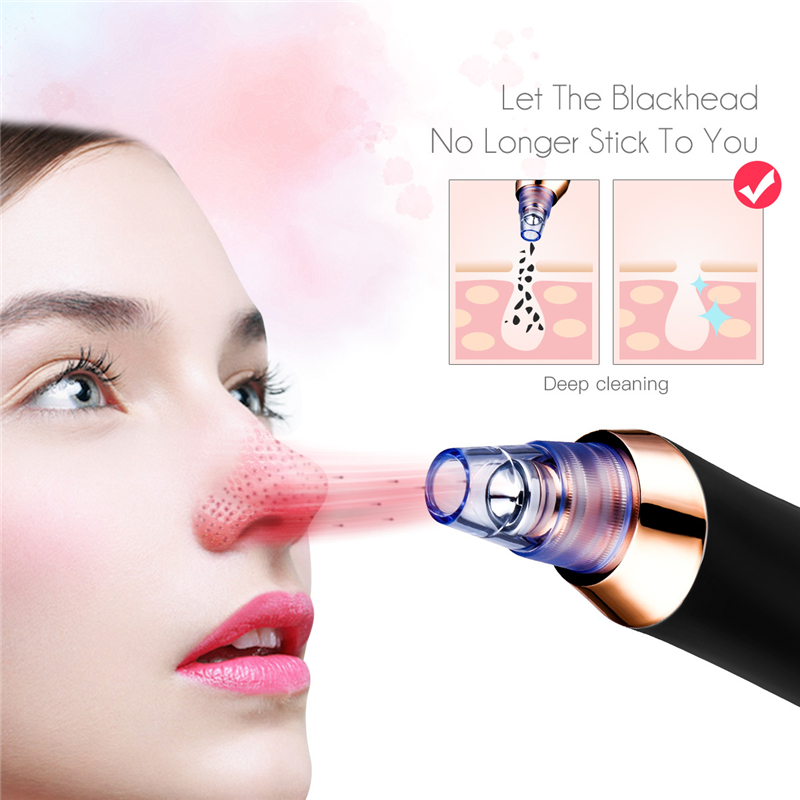 5 In 1 Vacuum Suction Blackhead Remover Facial Pore Cleaner Electric Acne Comedo Extractor Machine