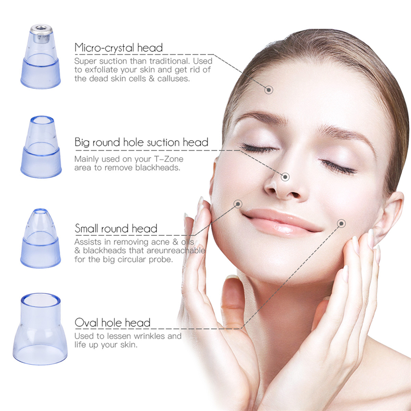 5 In 1 Vacuum Suction Blackhead Remover Facial Pore Cleaner Electric Acne Comedo Extractor Machine