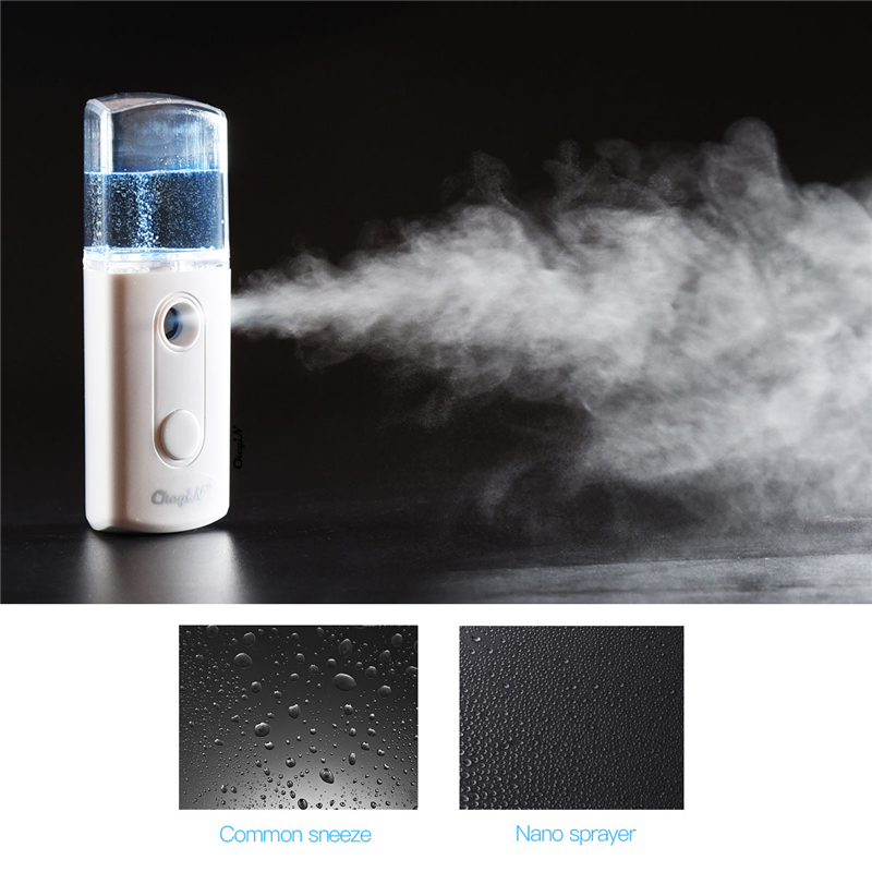 Mini Mist Sprayer with 20ML Nano Facial Mister USB Chargeable Face Humidifier with Fine and Smooth