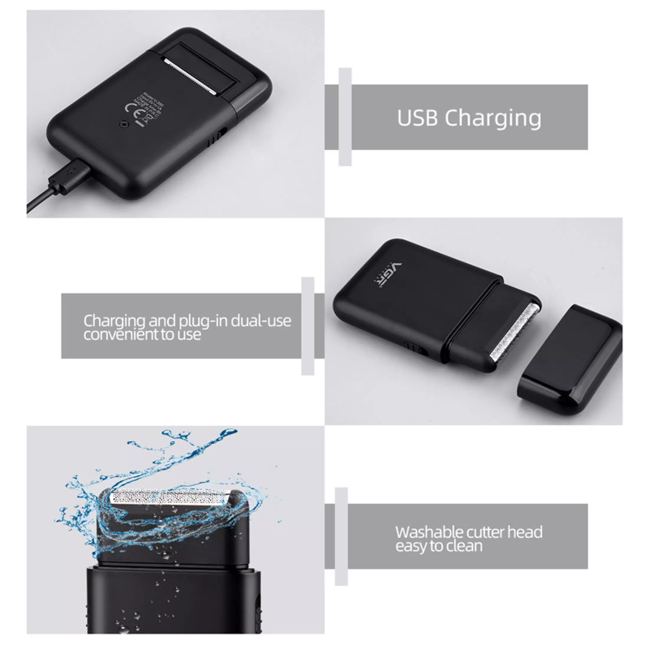 Reciprocating Electric Shaver Mini Beard Trimmer For Men Hair Cutting Cordless Razor Machine