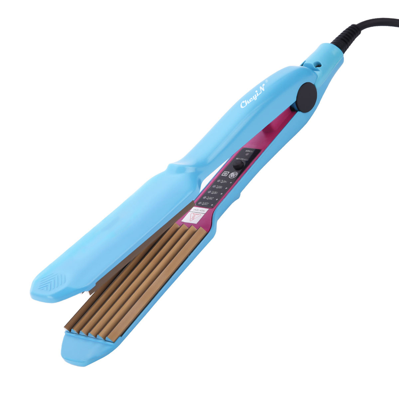 Temperature Adjustable Corrugated Hair Crimper Corn Plate Corn Perm Splint Hair Styling Tool
