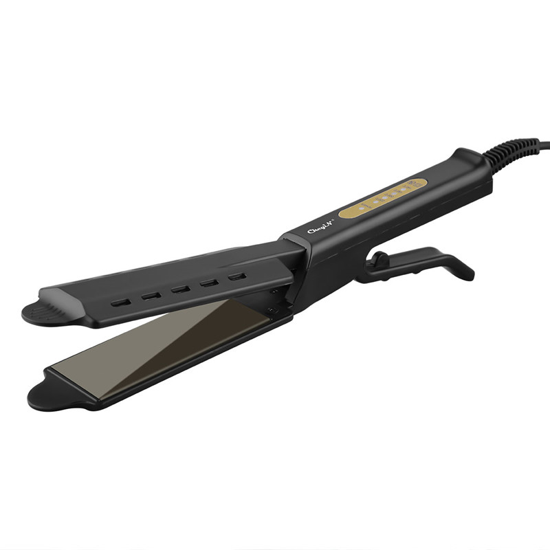 Flat Iron Titanium Alloy Temperature Adjustable Hair Straightener Fast Heating Hair Styler