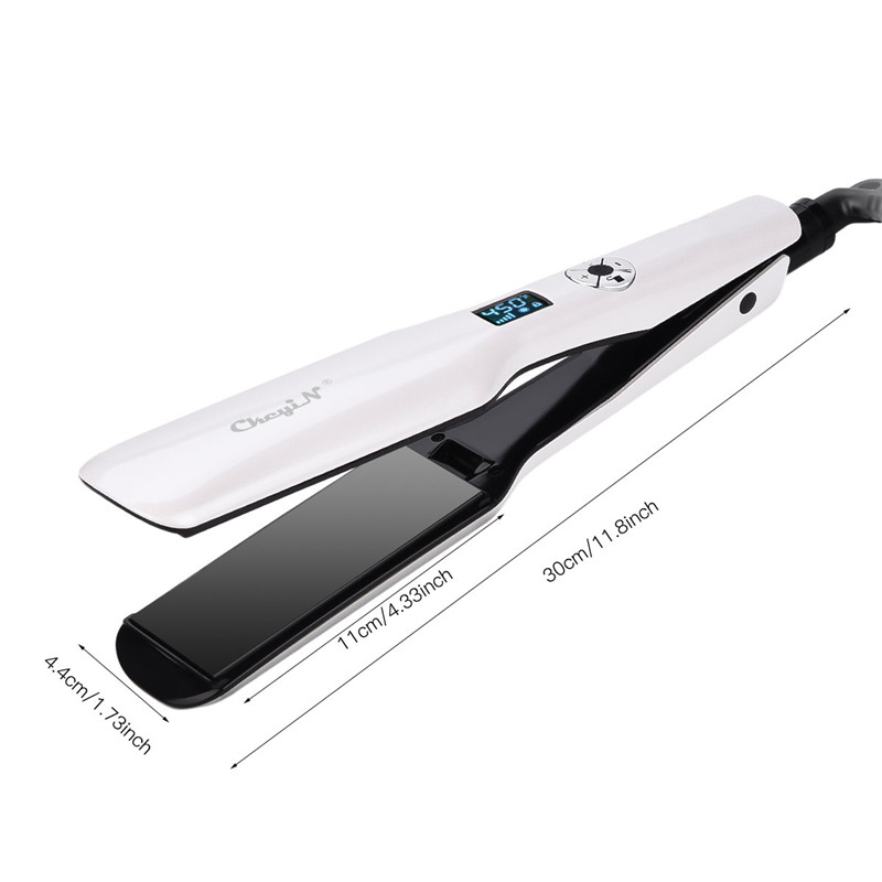 New Arrival Hair Straightener 3D Floating Wide Plates LCD Display Tourmaline Ceramic Hair Flat Iron PTC Heating