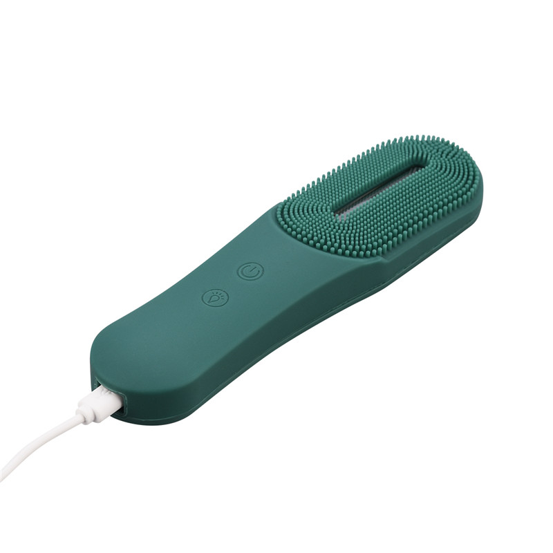 LED Photon Electric Facial Cleansing Brush Sonic Vibration Mini Soft Silicone Wireless Face Wash