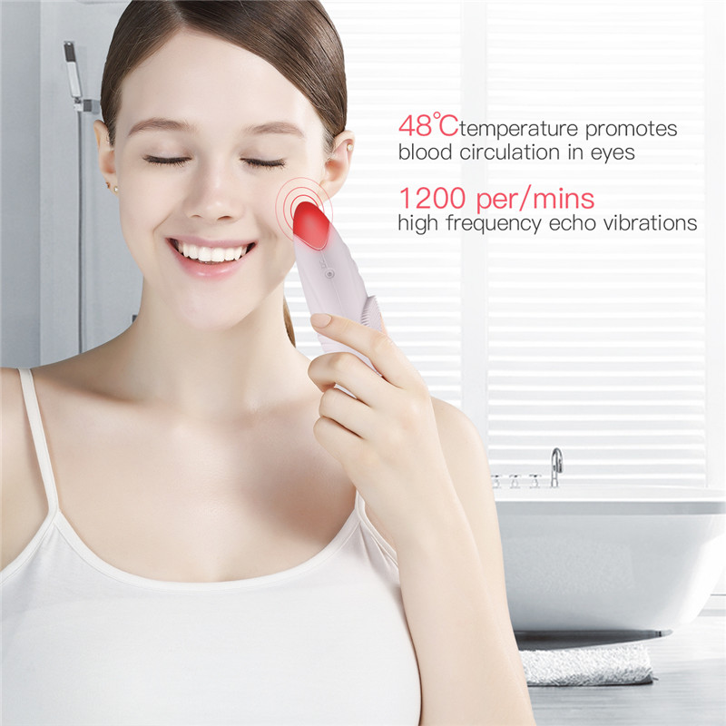 Mini Electric Facial Cleansing Brush Silicone Sonic Deep Pore Cleaning Device USB Recharge