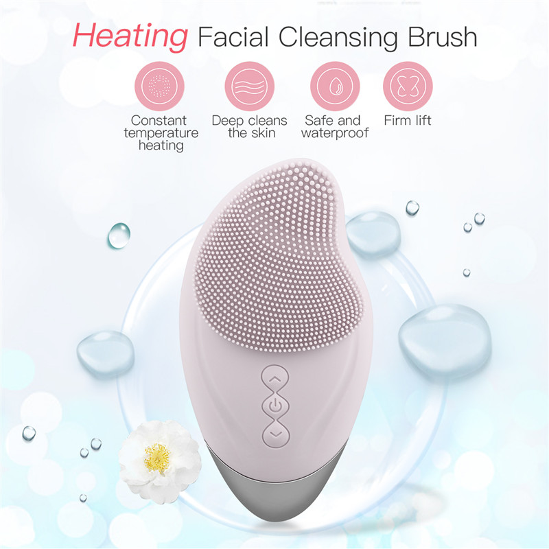 Mini Electric Facial Cleansing Brush Silicone Sonic Deep Pore Cleaning Device USB Recharge