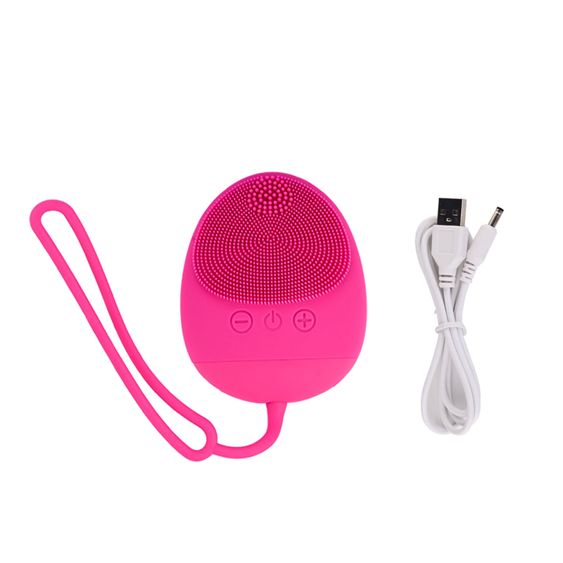 USB Electric Silicone Facial Cleansing Brush Sonic Vibration Deep Pore Cleansing Waterproof Massage