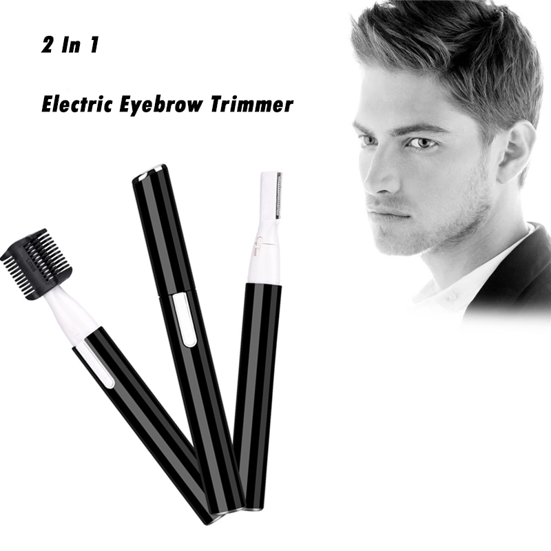2 In 1 Electric Nose Ear Eyebrow Trimmer Facial Hair Precision Trimmer for Men Beard Trimmer