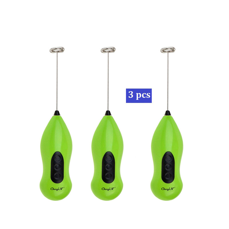 3Pcs/Set Electric Mini Egg Beaters Drinks Milk Coffee Foam Whisk Eggs Cream Mixer Kitchen Tools